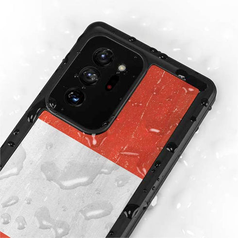 Distressed Austria Flag Galaxy Note20 Ultra 5G Waterproof Case